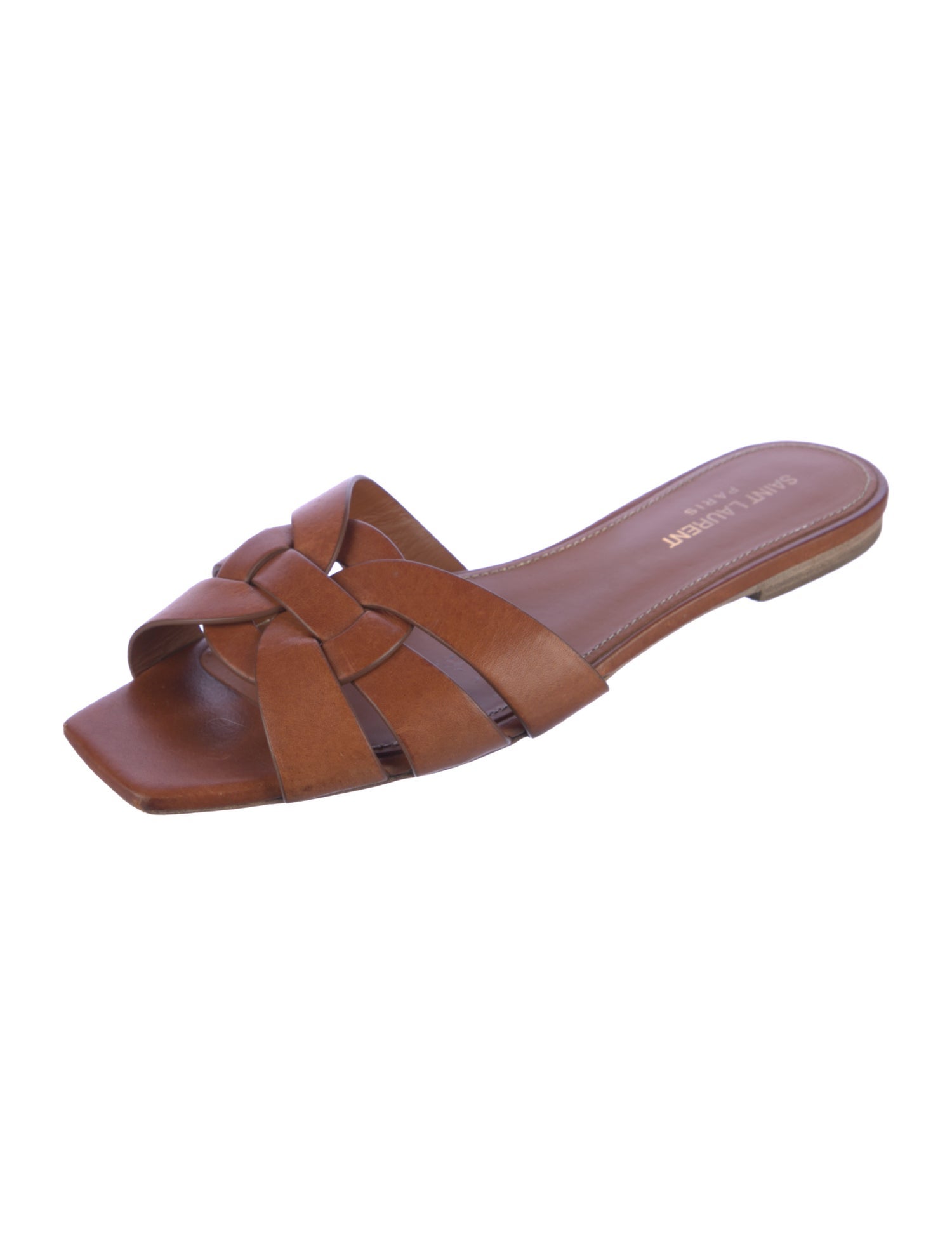 Saint Laurent Leather Slides