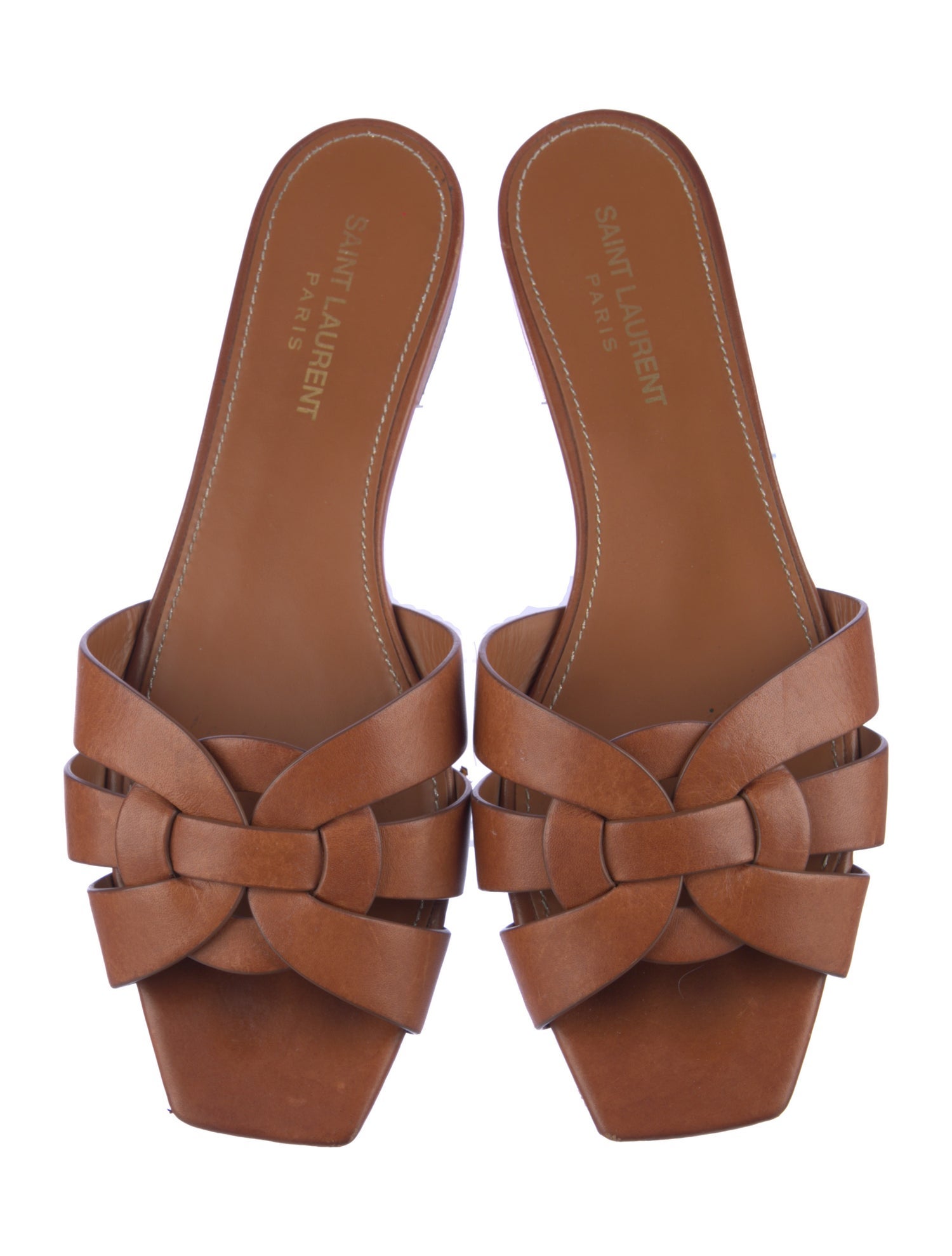 Saint Laurent Leather Slides