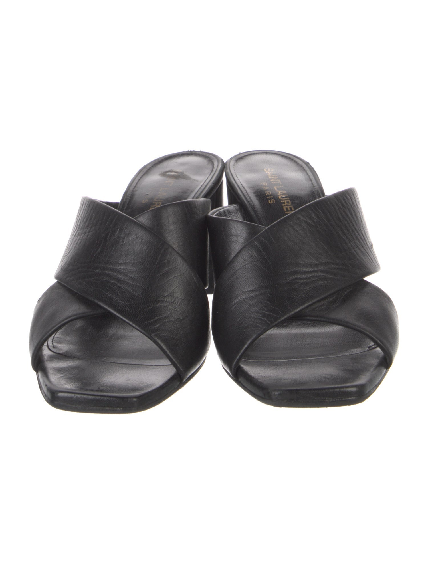 Saint Laurent Leather Slides