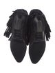 Saint Laurent Suede Fringe Trim Accent Rain Boots