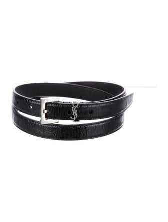 Saint Laurent Signature Logo Skinny Belt Kit