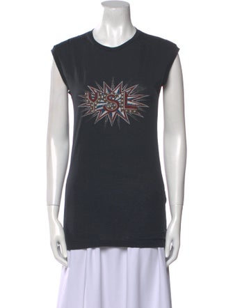 Saint Laurent 2018 Graphic Print Top