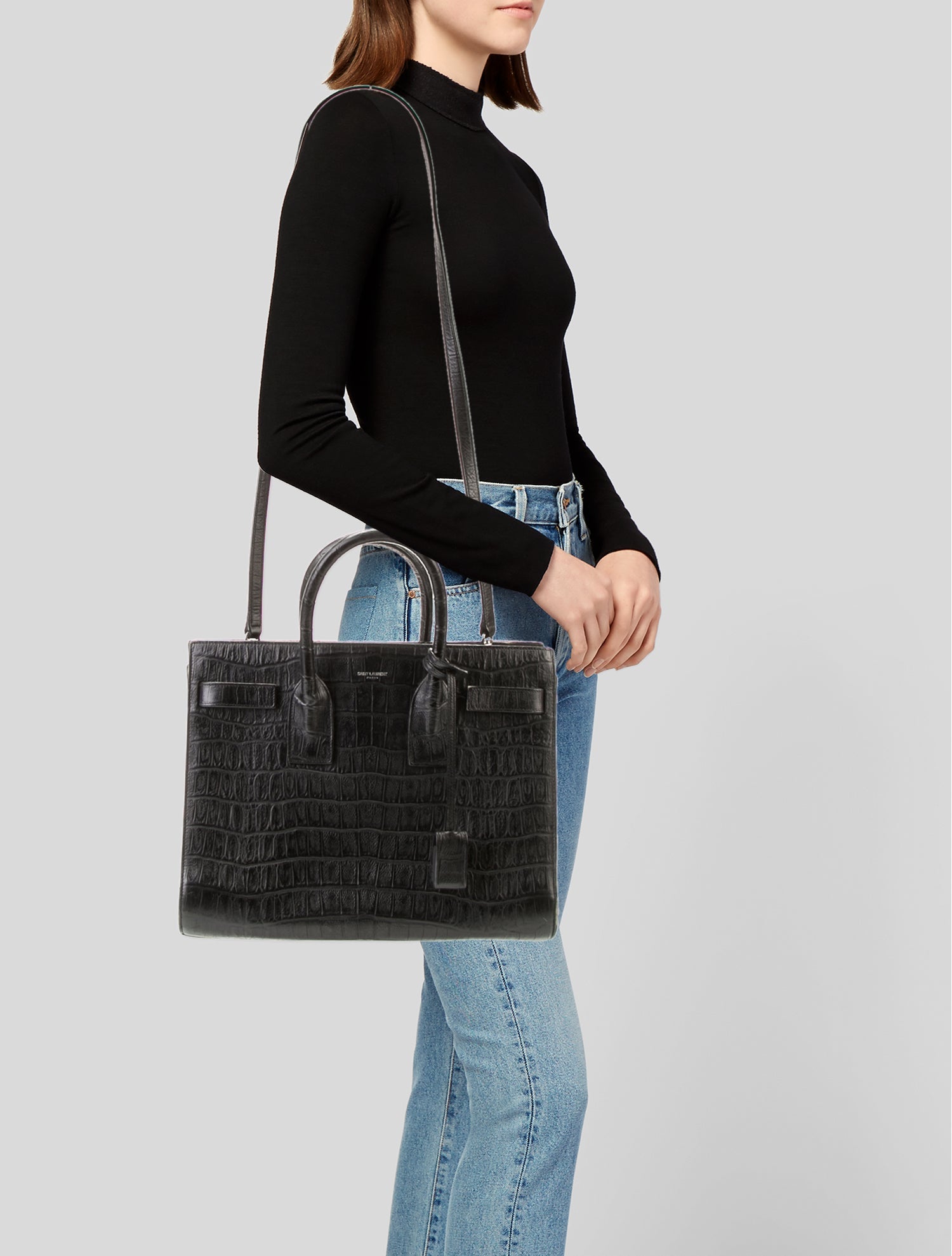 Saint Laurent Leather Sac De Jour