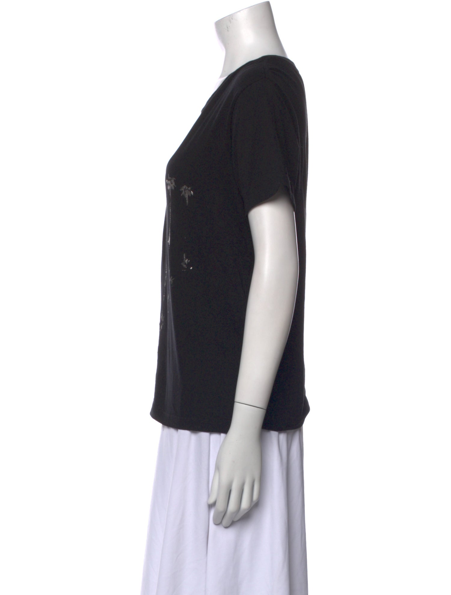 Saint Laurent Graphic Print Crew Neck T-Shirt