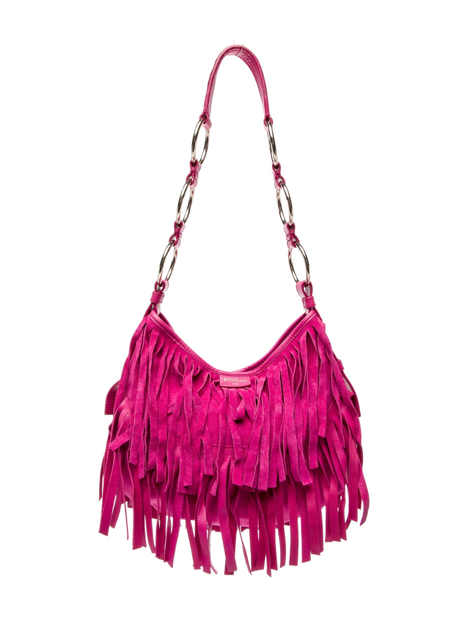 Yves Saint Laurent Rive Gauche Suede Suede Tassel Shoulder Bag Vintage