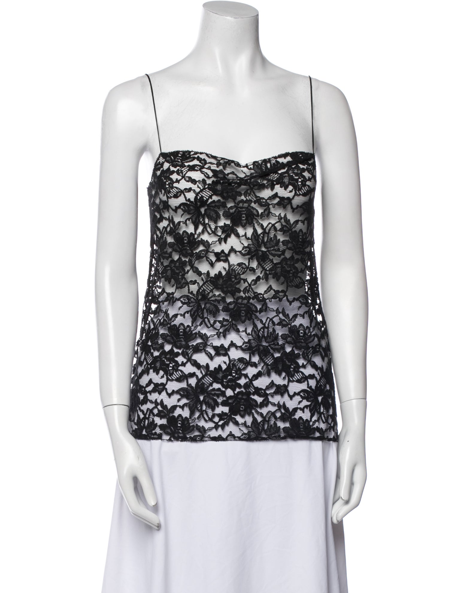 Saint Laurent Lace Lace Pattern Top