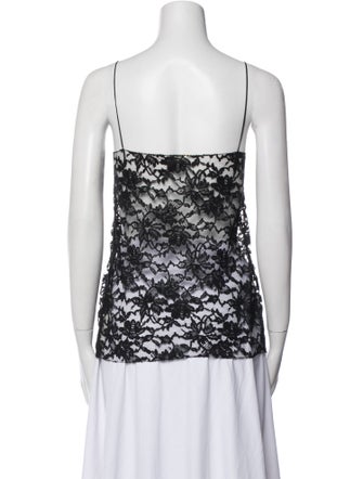 Saint Laurent Lace Lace Pattern Top