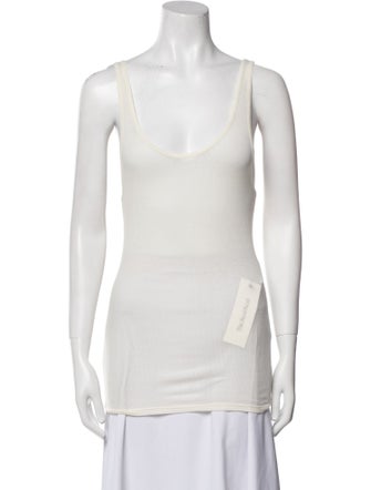 Saint Laurent Scoop Neck Sleeveless Top