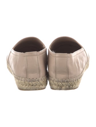 Saint Laurent Leather Whipstitch Trim Espadrilles