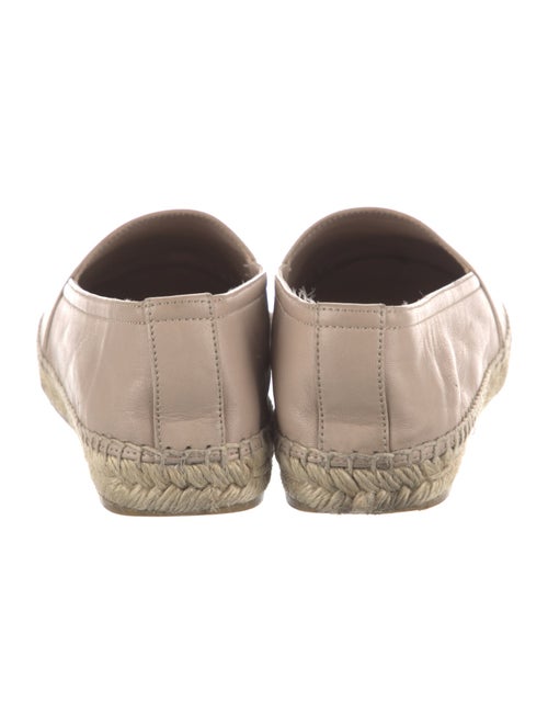 Saint Laurent Leather Whipstitch Trim Espadrilles
