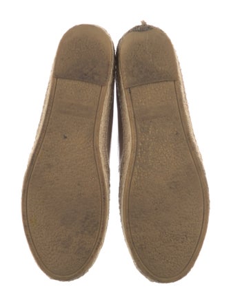 Saint Laurent Leather Whipstitch Trim Espadrilles