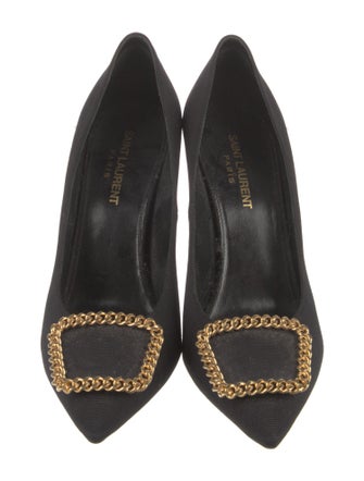 Saint Laurent Chain-Link Accents Pumps
