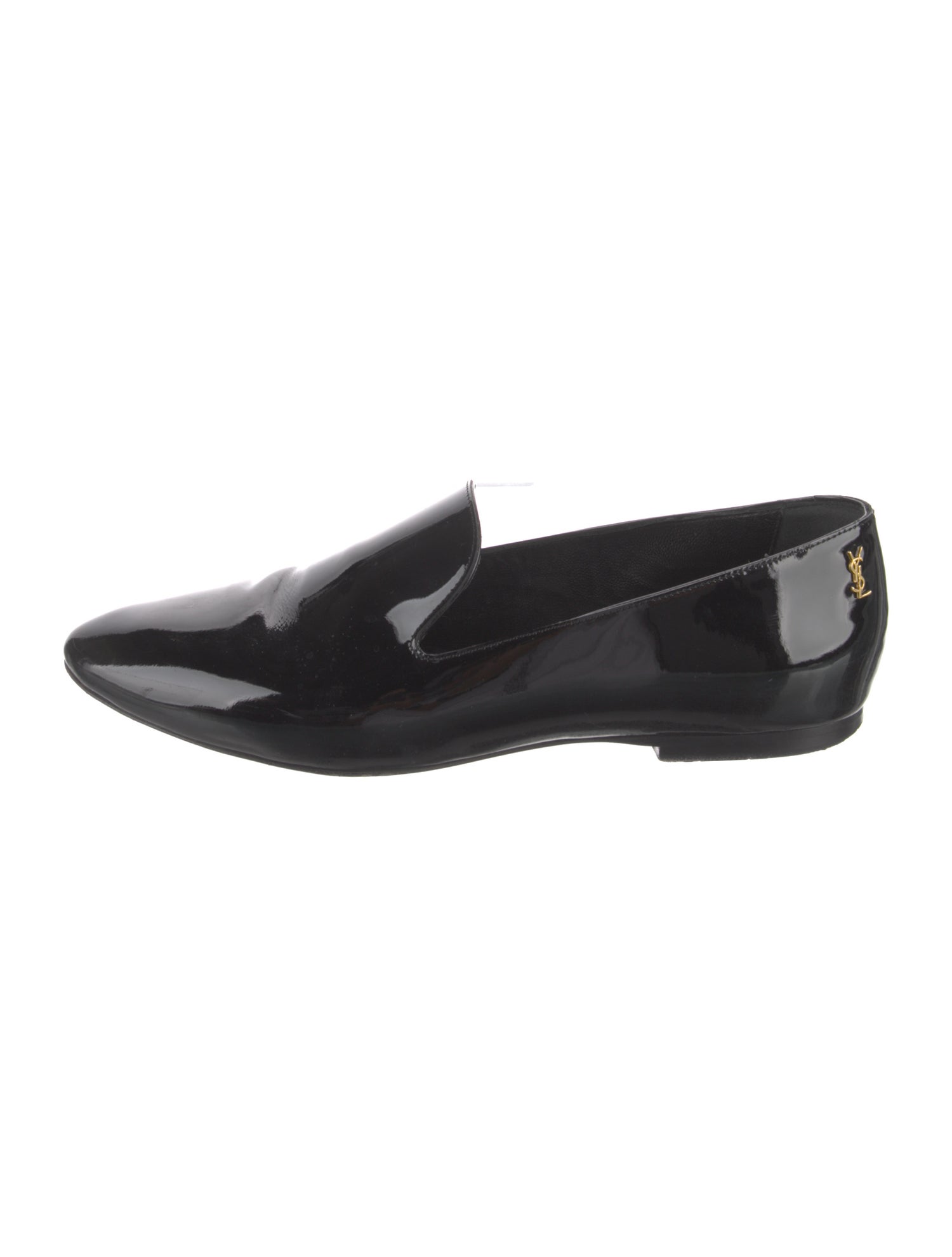 Saint Laurent Patent Leather Grosgrain Trim Loafers