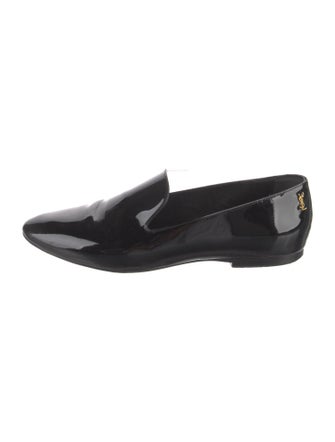 Saint Laurent Patent Leather Grosgrain Trim Loafers