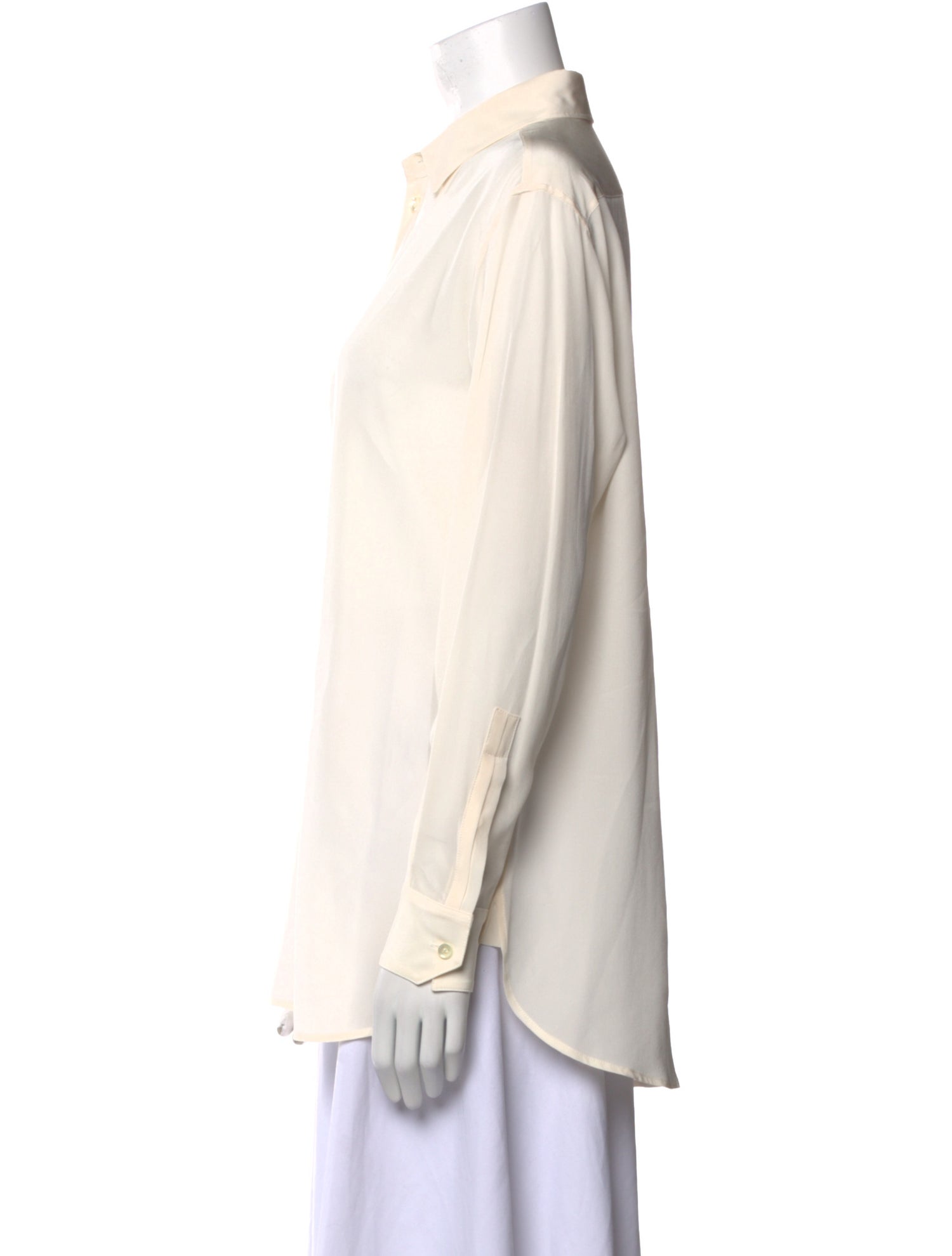 Saint Laurent Long Sleeve Button-Up Top