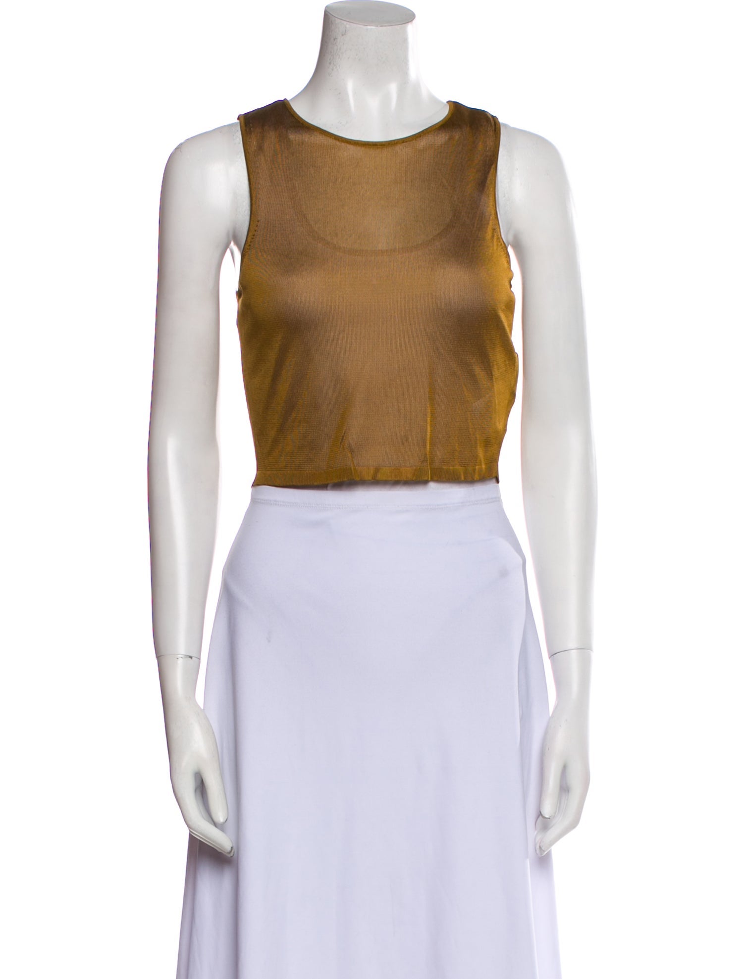 Saint Laurent 2023 Scoop Neck Crop Top