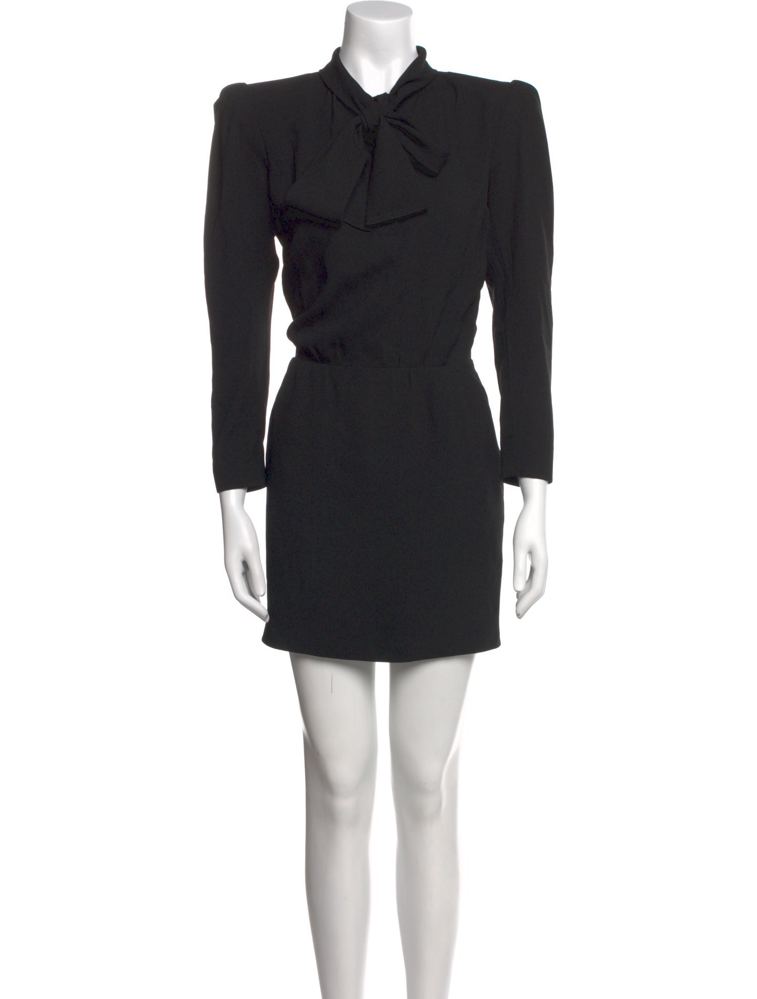 Saint Laurent Tie Neck Mini Dress