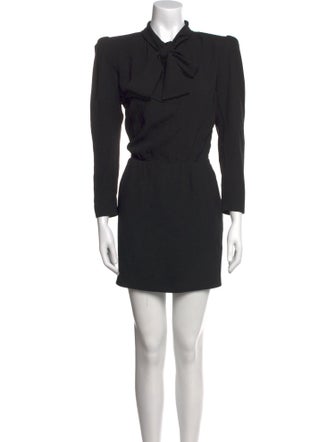 Saint Laurent Tie Neck Mini Dress