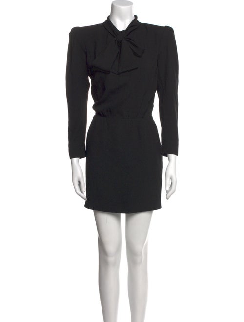 Saint Laurent Tie Neck Mini Dress
