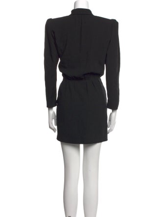 Saint Laurent Tie Neck Mini Dress