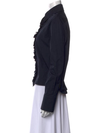 Saint Laurent Long Sleeve Button-Up Top