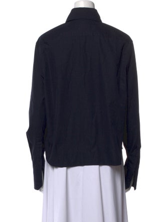 Saint Laurent Long Sleeve Button-Up Top