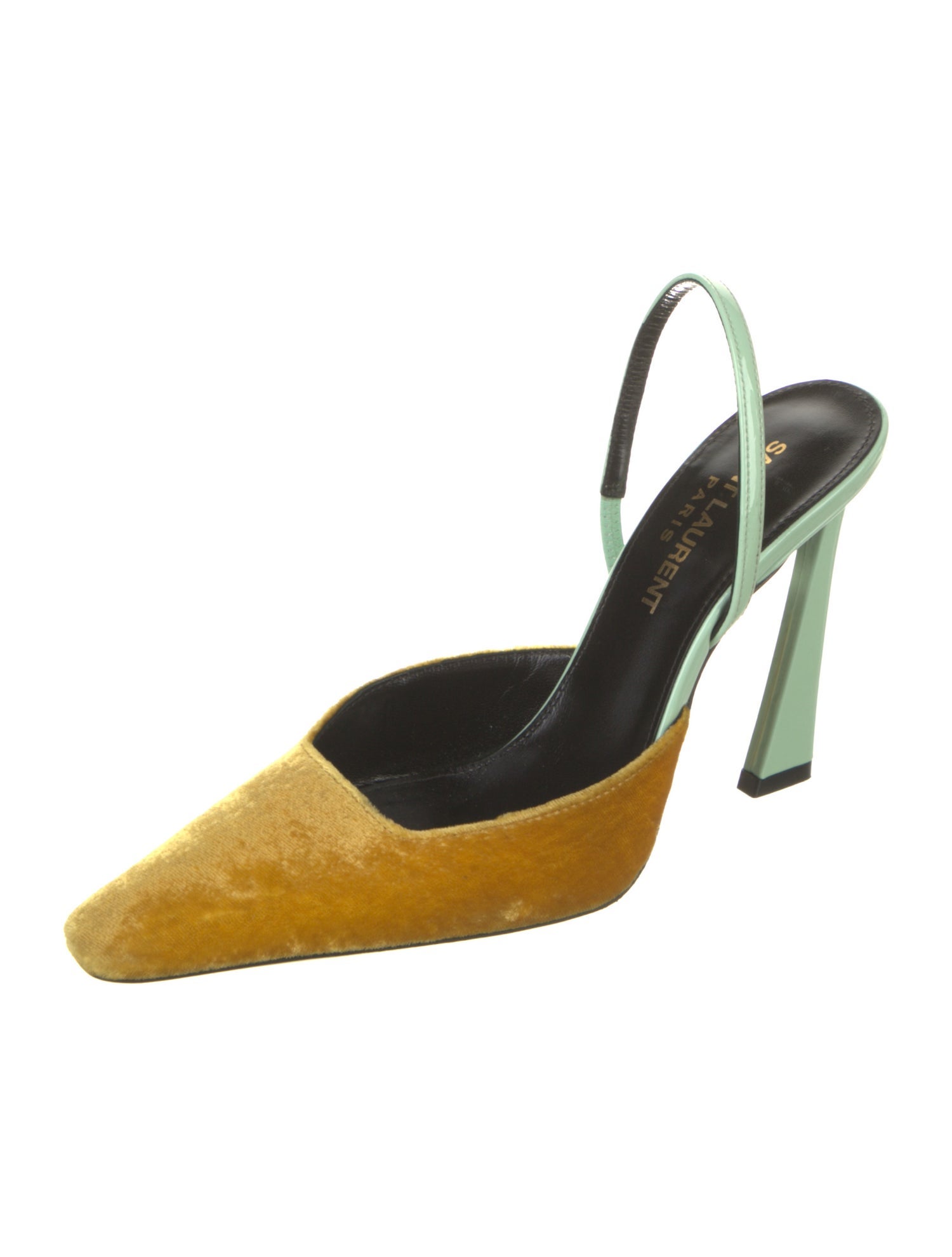 Saint Laurent Velvet Slingback Pumps