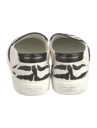 Saint Laurent Canvas Animal Print Sneakers