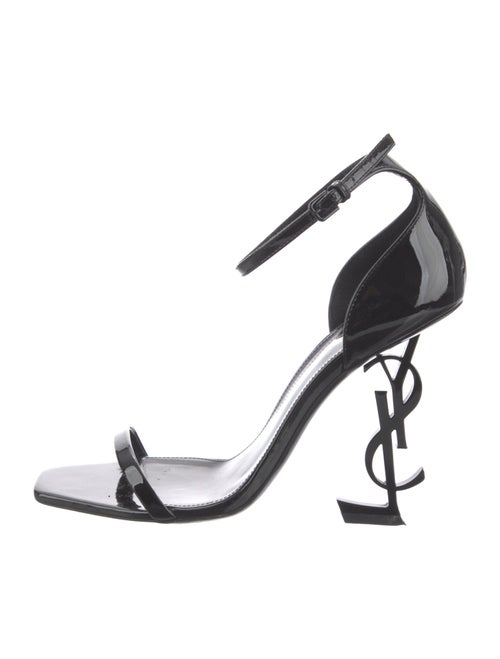 Saint Laurent Patent Leather Slingback Sandals