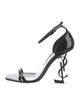 Saint Laurent Patent Leather Slingback Sandals