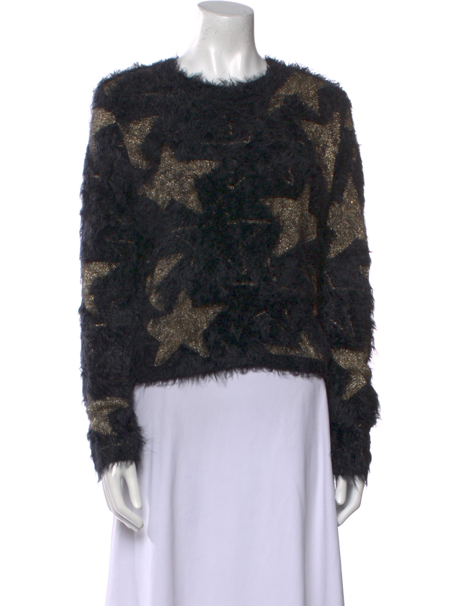 Saint Laurent Printed Crew Neck Sweater