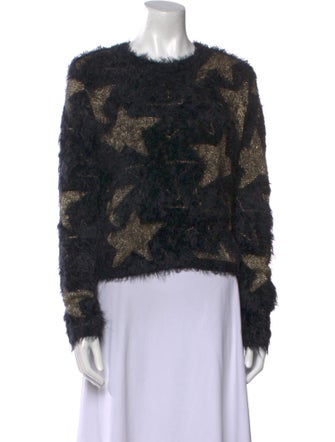 Saint Laurent Printed Crew Neck Sweater