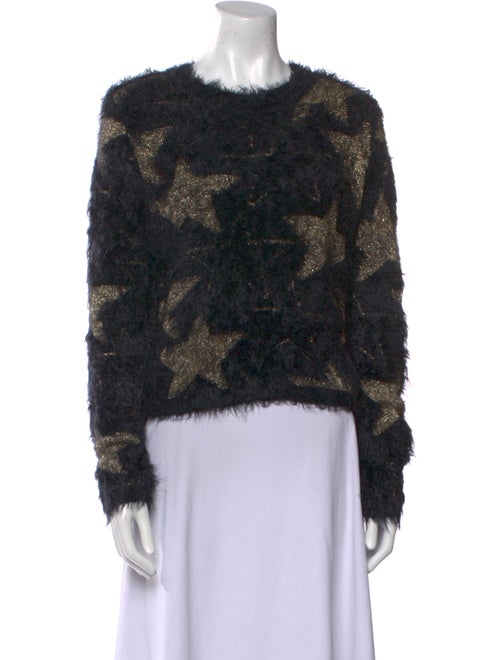 Saint Laurent Printed Crew Neck Sweater