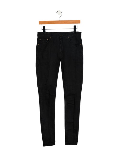 Saint Laurent Mid-Rise Skinny Leg Jeans