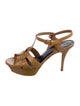 Saint Laurent Patent Leather T-Strap Sandals
