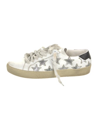 Saint Laurent Leather Colorblock Pattern Sneakers