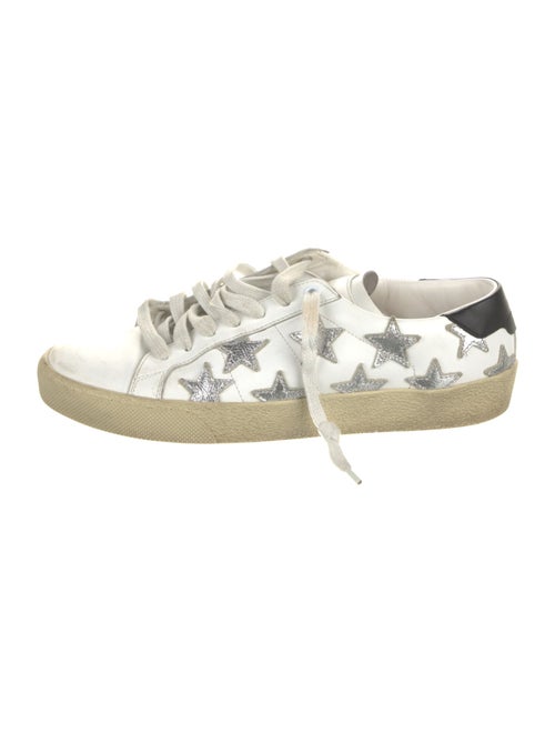 Saint Laurent Leather Colorblock Pattern Sneakers