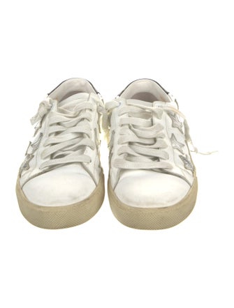 Saint Laurent Leather Colorblock Pattern Sneakers