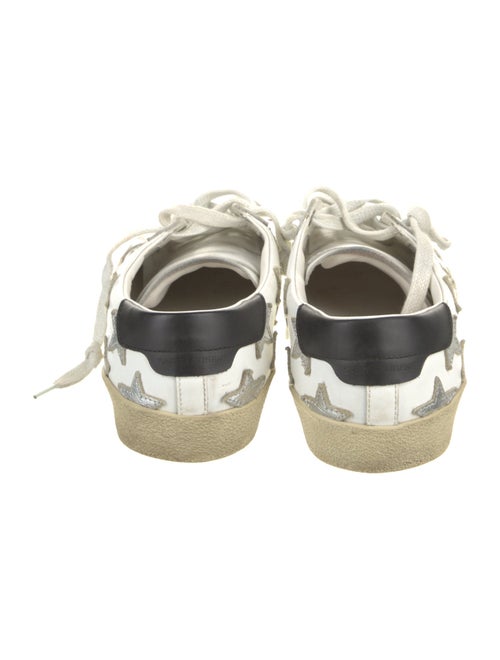 Saint Laurent Leather Colorblock Pattern Sneakers