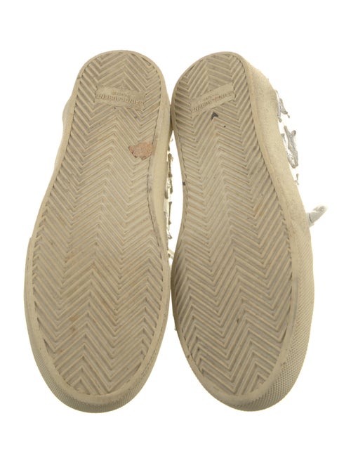 Saint Laurent Leather Colorblock Pattern Sneakers