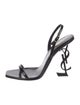 Saint Laurent Patent Leather Slingback Sandals