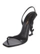 Saint Laurent Patent Leather Slingback Sandals