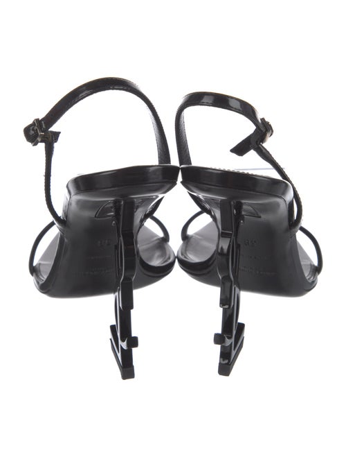 Saint Laurent Patent Leather Slingback Sandals