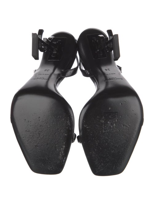 Saint Laurent Patent Leather Slingback Sandals