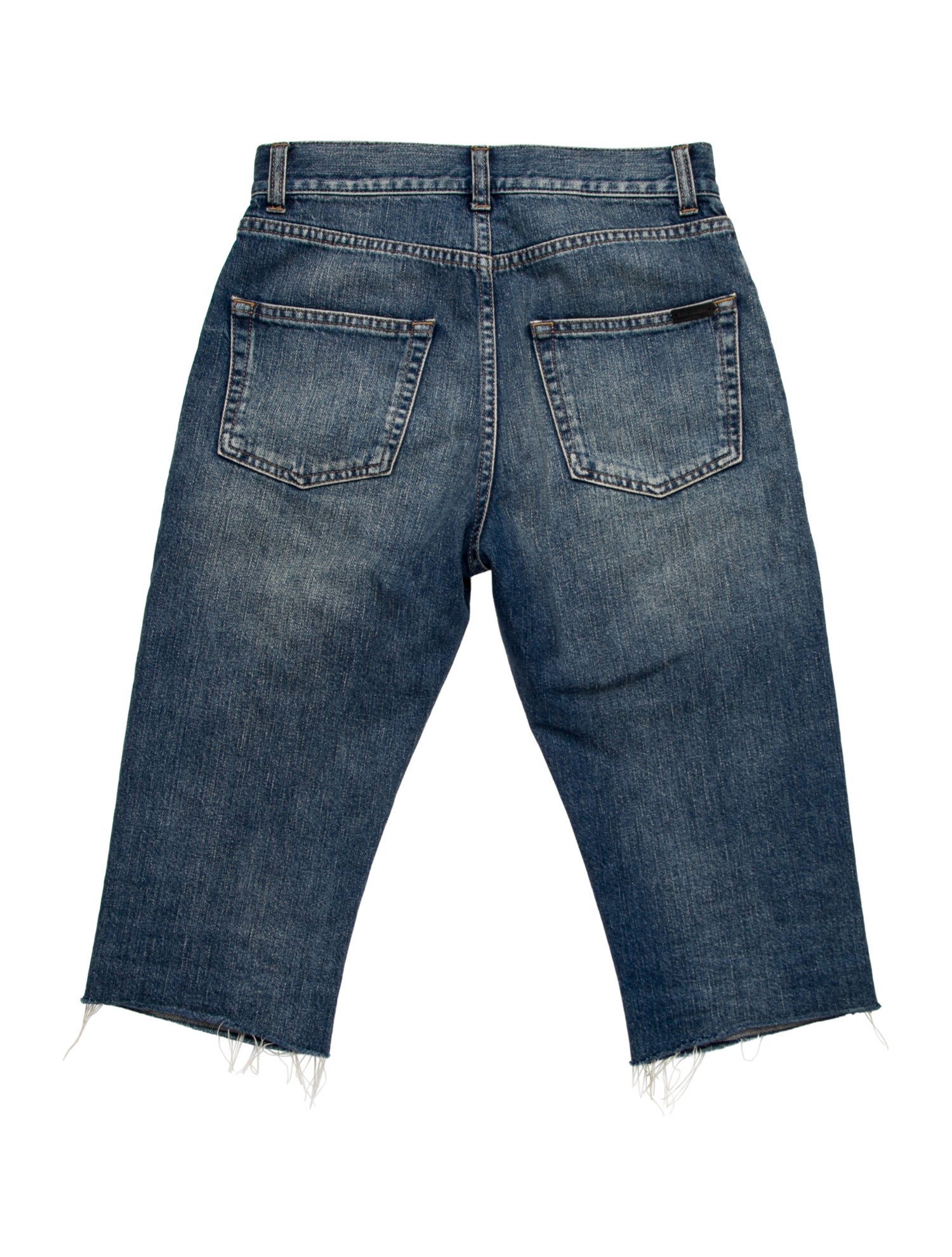 Saint Laurent Mid-Rise Straight Leg Jeans