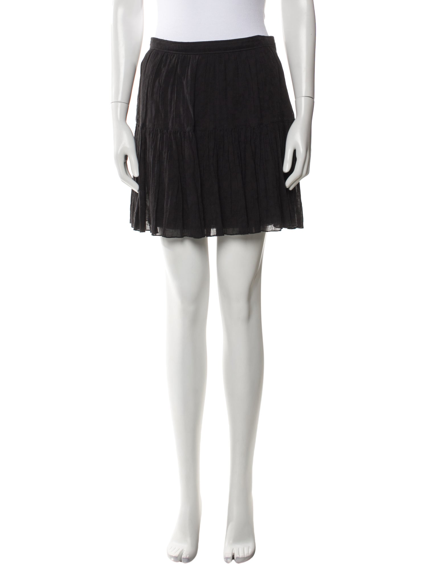 Saint Laurent Pleated Accents Mini Skirt