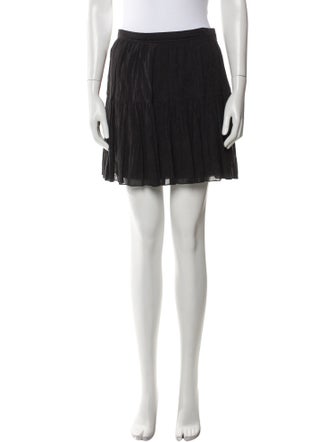 Saint Laurent Pleated Accents Mini Skirt