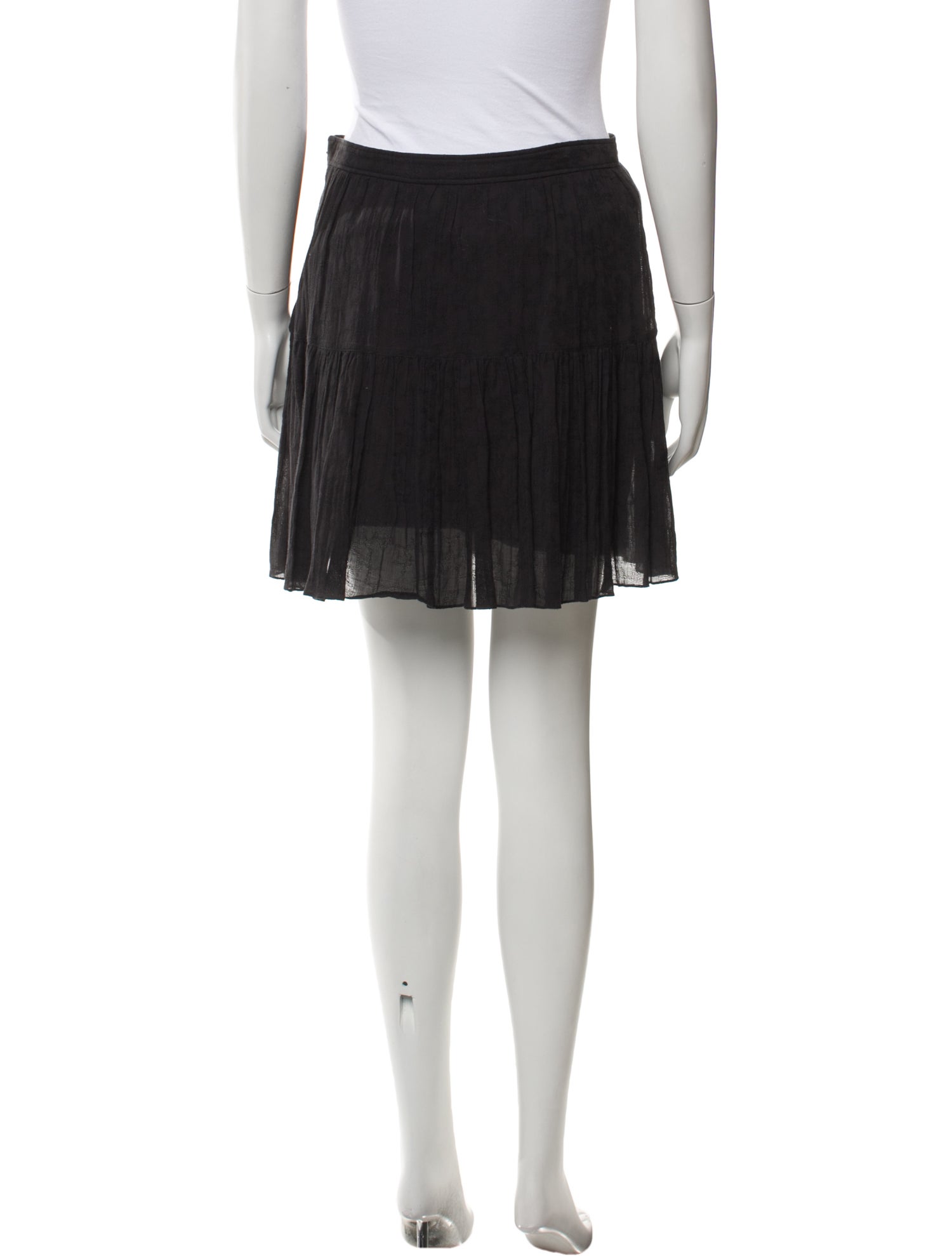 Saint Laurent Pleated Accents Mini Skirt