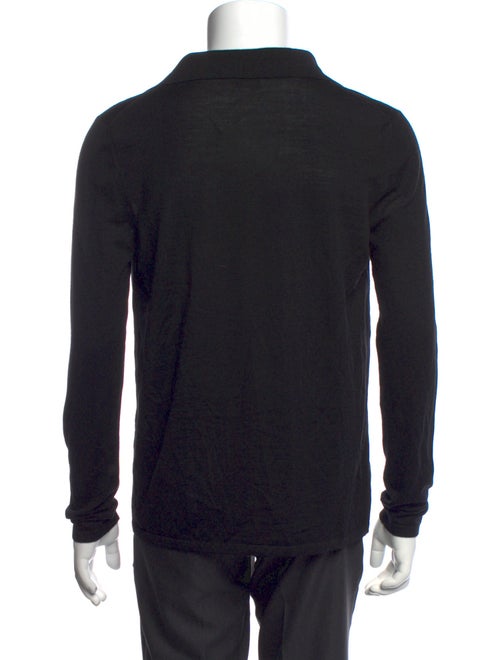 Saint Laurent Collar Long Sleeve Polo Sweater