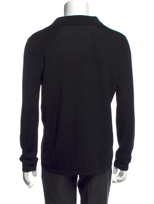 Saint Laurent Collar Long Sleeve Polo Sweater